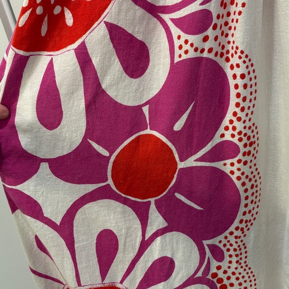 Farm Rio Maia Rope Trim Cotton Jumpsuit, Pink Floral, Size M - Picture 8 of 15